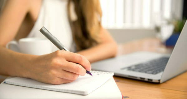 woman involved with finances